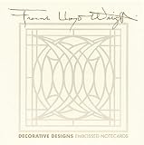 Frank Lloyd Wright Decorative Designs Embossed Notecards, 12 Blank Greeting Cards with 4 Different Designs