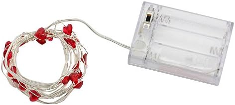 SUPERNIGHT (TM) 7ft/2m 20 LEDs Red Heart-shaped Battery Box modeling light strings Lovely LED Gifts for Girlfriend Boyfriend DIY Creative Gifts