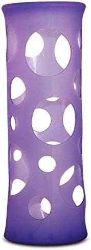 Protective Silicone Sleeve for Glass Bottles- Fits Most 15-16 Oz Double Wall Glass Tea Tumblers - (450 ml - Sleeve Only, Purple)