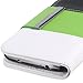 Fosmon CADDY Series Leather Wallet Case for Samsung Galaxy S4 IV / I9500 (White - Green - Black)
