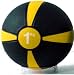 Fitness-Mad Apollo Medicine Ball - 1kg - Yellow Stripe