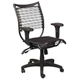 Balt 34421 Banded Managerial Mid-back Chair,19 in.x19 in.x35 in.-38-1/2 in.,Black