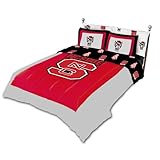 North Carolina State Wolfpack NCAA Comforter Set (Panel/Rotary-Solid) (Full ....