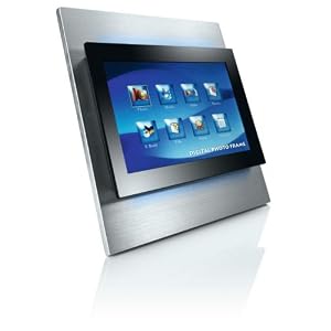 Toshiba DPF7X-SE Digital Photo Frame (256 MB internt minne) aluminium / svart