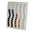 Kaffee-Kapselhalter "Pendolare II" f�r Nespresso, 50 Kapseln, silber matt