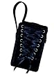 Nicole Miller Suede Universal Cell Phone Carry Case with Side Loop Handle, Black with Lace