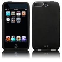 IPOD TOUCH 3 (3G 3RD GEN) 16GB 32GB 64GB SILICON SKIN CASE BLACK PART OF THE QUBITS ACCESSORIES RANGE