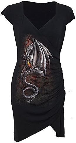 Spiral - Womens - OBSIDIAN - Sleeveless Gathered Wrap Dress Black - S