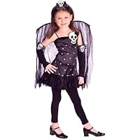 Skull Fairy Child Evil Pixie Costume