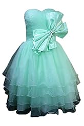 Girls Organza Short  Ruched Sweetheart Homecoming Dress/Bridesmaid Dress/Party Dress/Mini Dress  With a Bow(s)