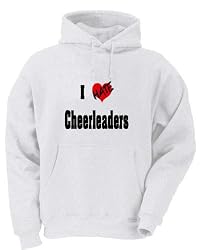 I Love/Heart Cheerleaders Adult Hooded (Hoody) Sweatshirt In Various Colors