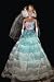 Elegant Light Blue Wedding Dress, Handmade to Fit the Barbie Sized Doll