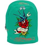 Ed Hardy Misha Birdflower Backpack - Turquoise