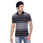 Stop-Mens Short Sleeves Slim Fit Polo Neck Stripe T-Shirt | Size - Extra Extra Large | Item # 7432936