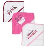 Frenchie Hooded Towels, 3 Pack, Pretty Pink