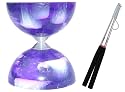 HB Lava Tek Medium Diabolo in Purple with Henry's Aluminium Handsticks