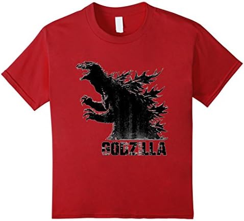 Kids God-zilla Shirt- God-zilla T shirt- Men Women &amp; Youth 6 Cranberry
