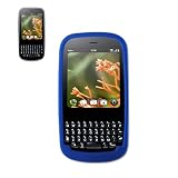 New Fashionable Perfect Fit Soft Silicon Gel Protector Skin Cover (Faceplate/Snap On) Rubber Cell Phone Case With Screen Protector for Palm Pixi / Pixi Plus Sprint , Verizon - Navy