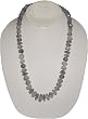 Gemstone Necklaces Silver Green Rotile Beads Jewelry 20 inches (gnklc077)