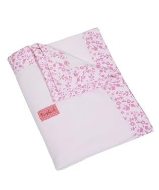 Rosebud Fleece Blanket With Printed Border