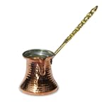 Turkish Coffee Pot (cezve/ibrik) with brass handle - Small 8 oz