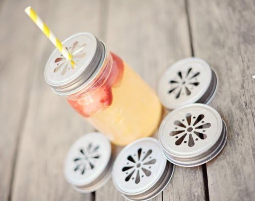Pewter Daisy Jelly Lid for Mason Jars 10 Count by Daisy Lid