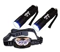Rolson 61762 9-LED Torch and 3-LED Head Light Set (2 Pieces)