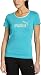 PUMA Women's Large Logo T-Shirt,Scuba Blue,Small