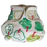 Sckoon Organic Cotton Baby Cloth Diaper Green Pear Large