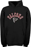 Atlanta Falcons Youth Black Arched Team Name with Logo Hooded Sweatshirt