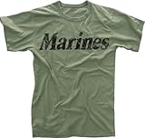 Vintage Olive Drab Marines Tee, Medium