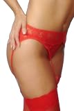 SpicySpot Lace Garter Belt With Matching Thong and Lace Top Sheer Stocking