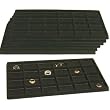 7 Black 24 Slot Coin Jewelry Showcase Display Tray Inserts