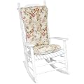 Greendale Home Fashions Jumbo Rocking Chair Cushion Set Farrell Floral fabric, Rose