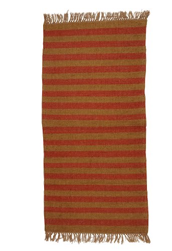 Imagen 3 de Diseño tradicional de lana hecha a mano de yute Mat Alfombra Alfombra-Modern Tamaño 64 x 28 pulgadas