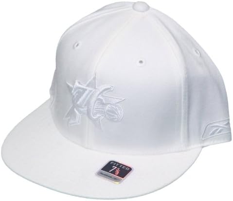 New! Philadelphia 76ers - Fitted 3D Embroidered Cap - Reebok - White - 7 3/8