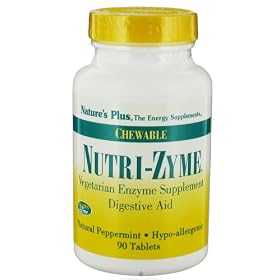 Natures Plus NUTRI-ZYME DIGESTIVE AID CHEWABLE 90