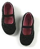 : L'Amour Black Satin Dress Shoe w/ Strap
