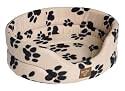 Dog Bed - [5 Colours] - 24" - Machine Washable, Fire Retardant Foam, Removable Base, Beige Paws Fleece