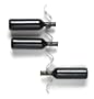 Black+Blum flow 22-1/4 by 3-1/2 by 2-3/8-Inch Wall Mounted Wine Rack, Brushed Staineless Steel