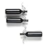 Black+Blum 22-1/4 by 3-1/2 by 2-3/8-Inch Wall Mounted Wine Rack, Brushed Staineless Steel