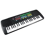 49 Key Black Portable Electronic Keyboard - FREE MIC
