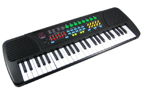 49 Key Black Portable Electronic Keyboard - FREE MIC product image