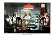 Professionally Framed C.M. Coolidge A Friend in Need Dogs Playing Poker Art Print Poster - 13x19 with RichAndFramous Black Wood Frame