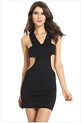 Sexy Open-Back Checkered Print Cocktail Polyester Club Dress/Evening Dress/Party Dress/Mini Dress 