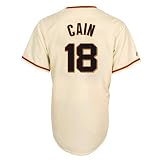 MLB Men's San Francisco Giants Matt Cain Ivory Home Short Sleeve 6 Button Synthetic Replica Baseball Jersey Big & Tall Spring 2012  (Ivory, XXXX-Large)