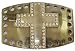 Womens Holed "Rhinestone Cross" Fashion Belt Buckle