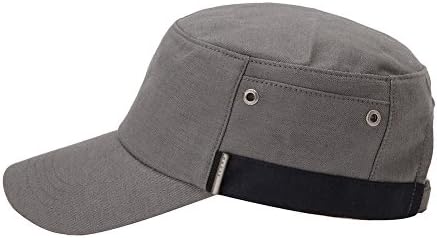 ELORD Men's Golf Solid Color Twill Army Cap (Grey)
