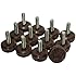 1/4-20, 1" Diameter Felt Levelers - Brown, 16 Pieces