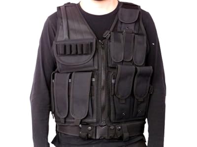 タクティカルベスト ミリタリー メッシュ素材 サバゲー ブラック